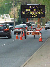 heavy traffic at rightreading.com
