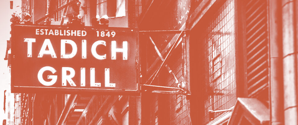 Tadich grill sign (in duotone red)